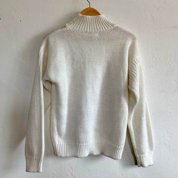 Vintage Mock Neck Knit Sweater - Picture 3 of 6